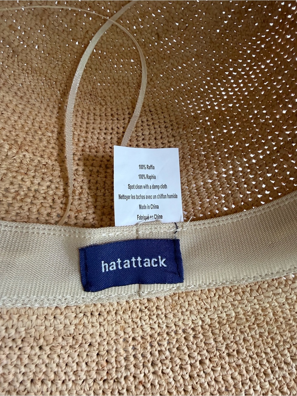 HAT ATTACK PACKABLE RAFFIA BUCKET HAT SIZE M - Picture 6 of 6